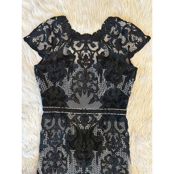 BHLDN Marchesa Notte Waldon Maxi Dress Embroidered Lace Backless Formal Gown - Picture 7 of 16